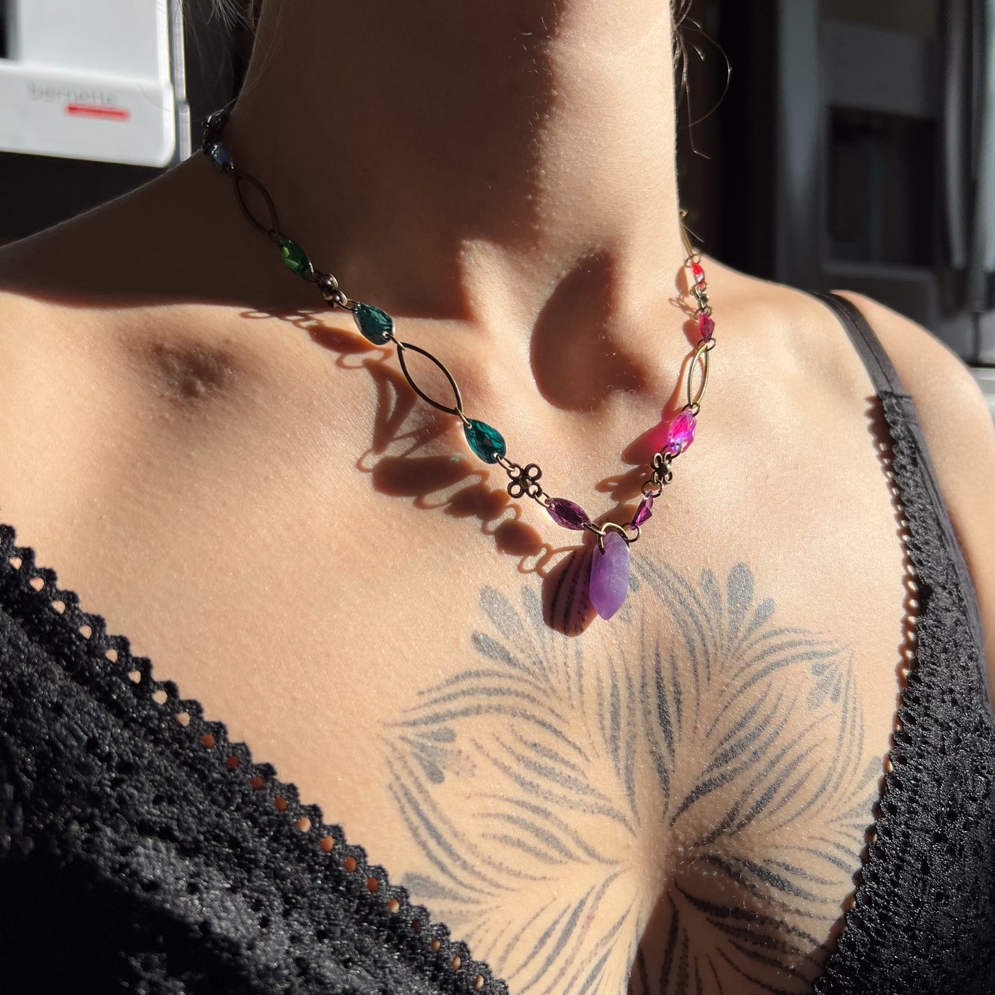 Fuschia Nights Amethyst Necklace (one of a kind)