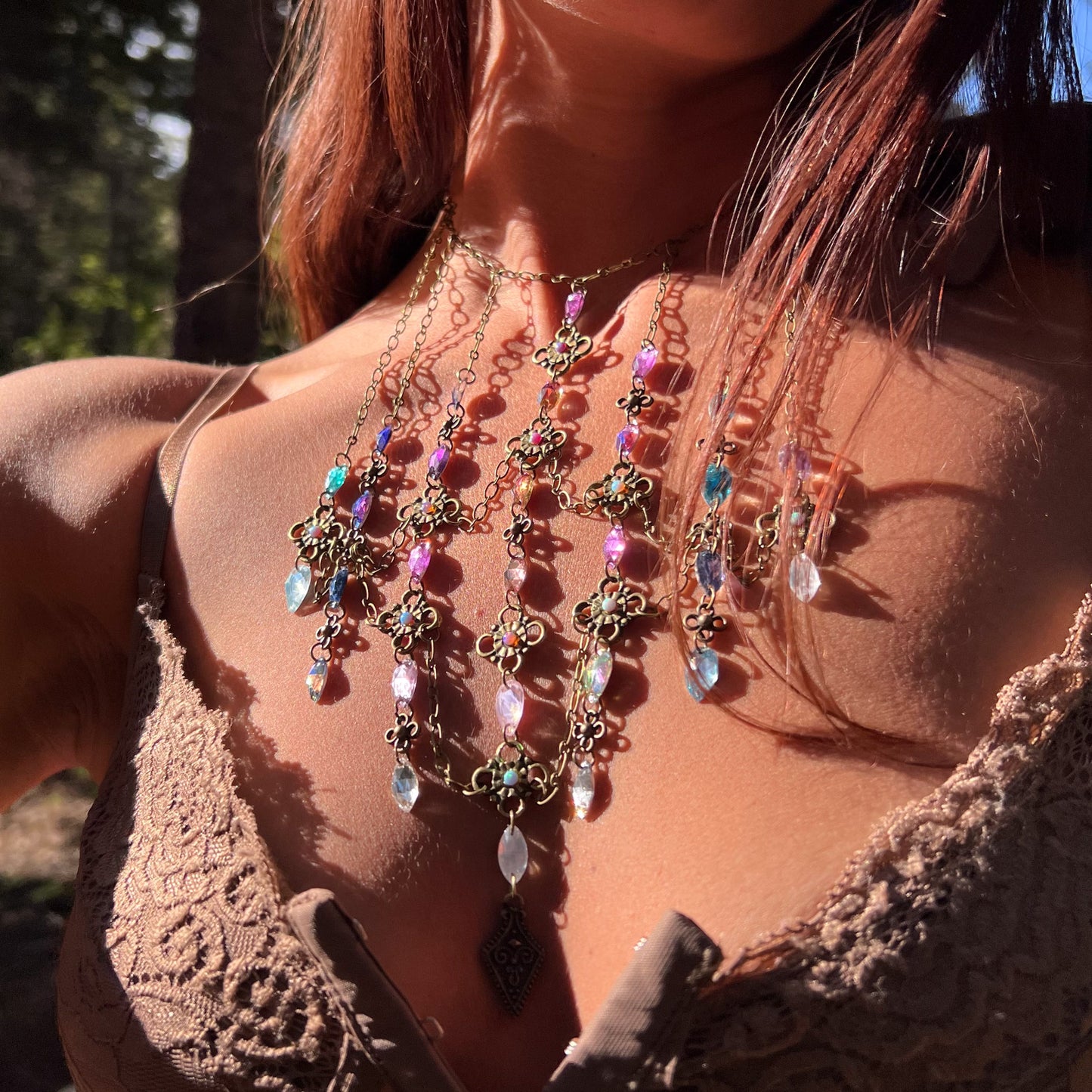 Stained Glass Necklace in Rapunzel