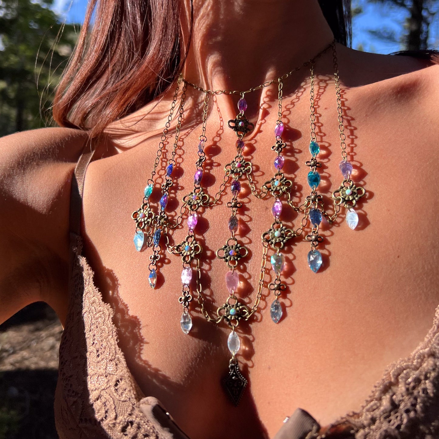 Stained Glass Necklace in Rapunzel