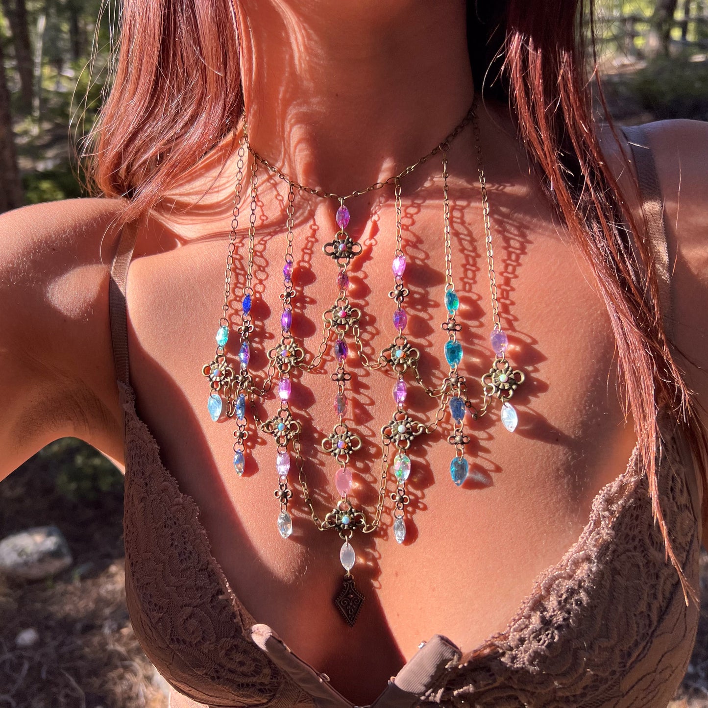 Stained Glass Necklace in Rapunzel