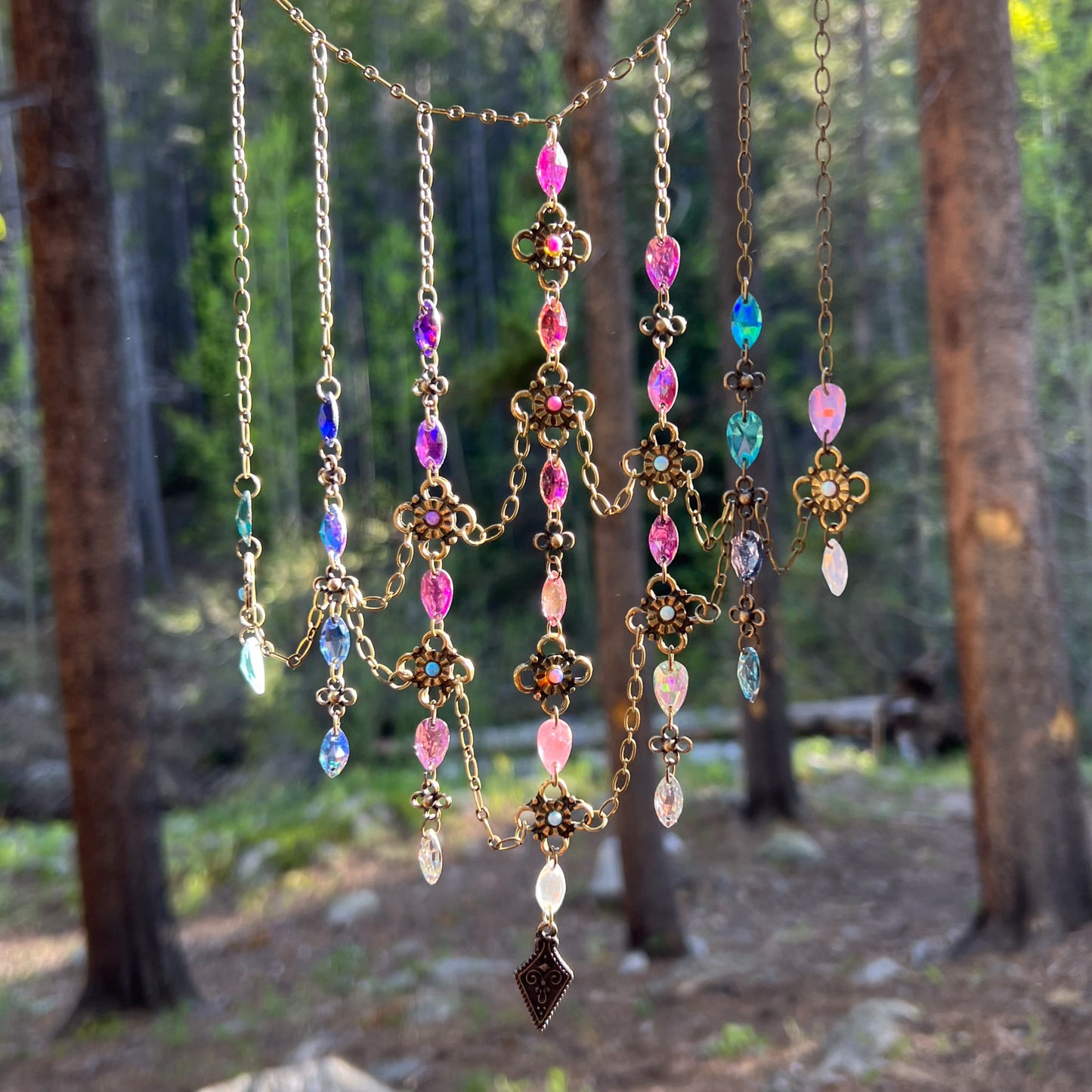 Stained Glass Necklace in Rapunzel