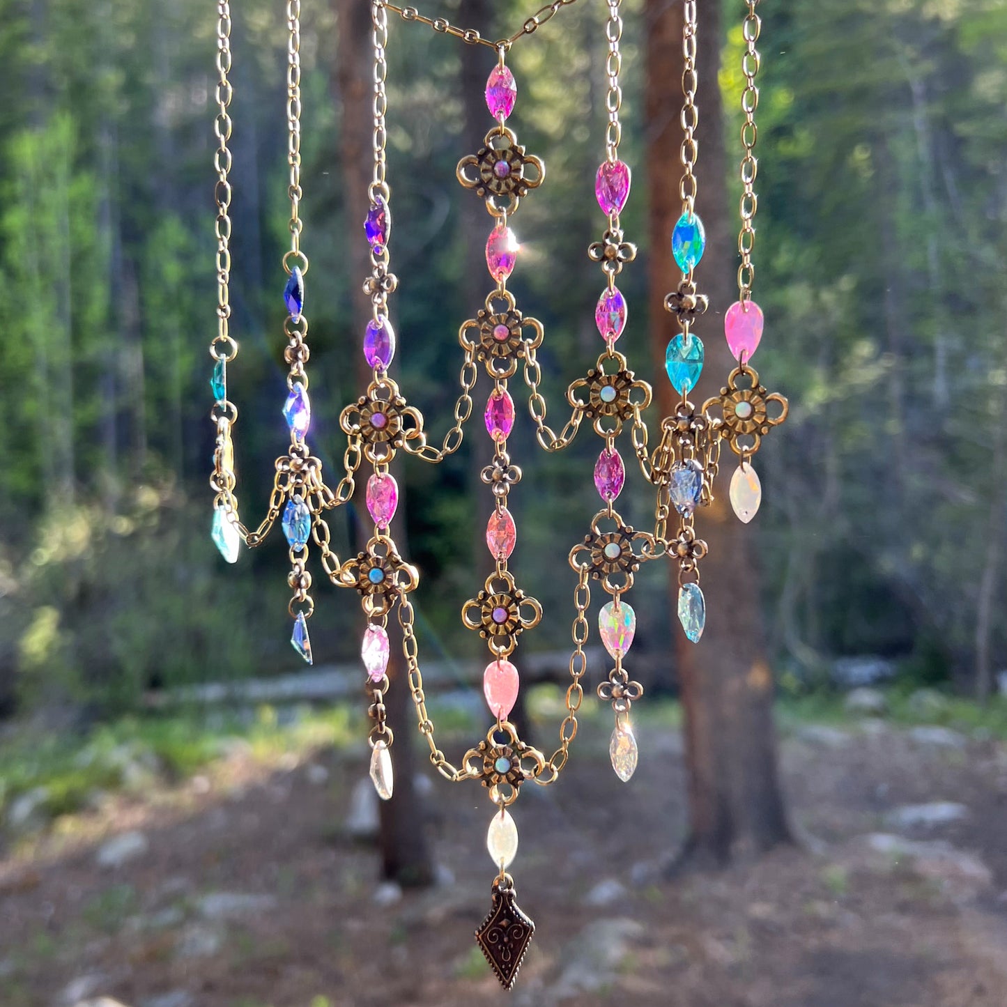 Stained Glass Necklace in Rapunzel