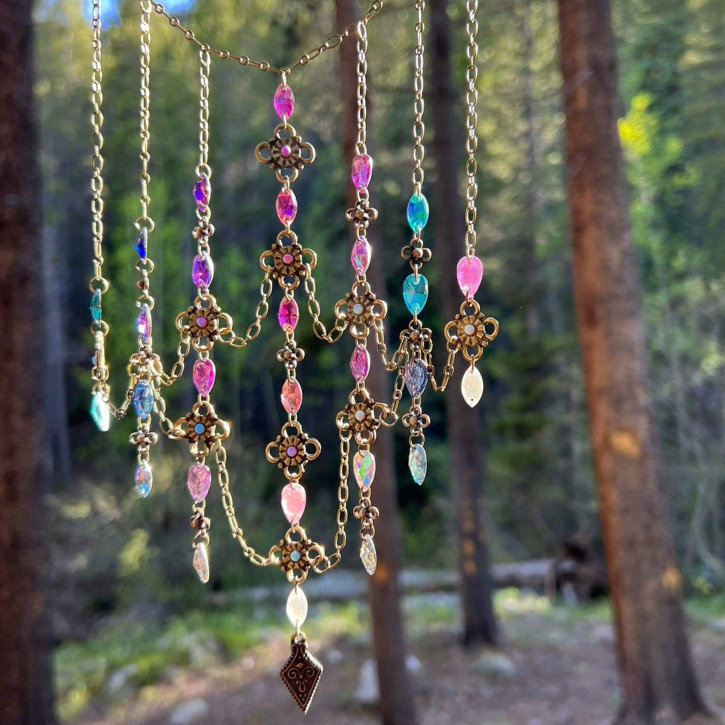 Stained Glass Necklace in Rapunzel