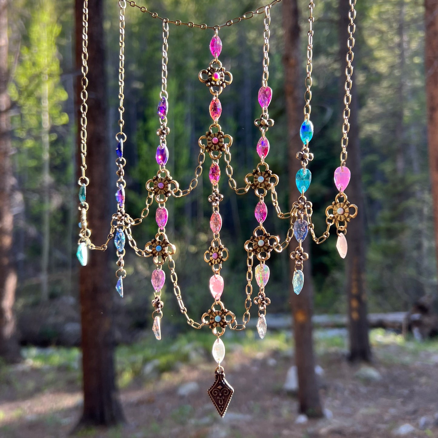 Stained Glass Necklace in Rapunzel