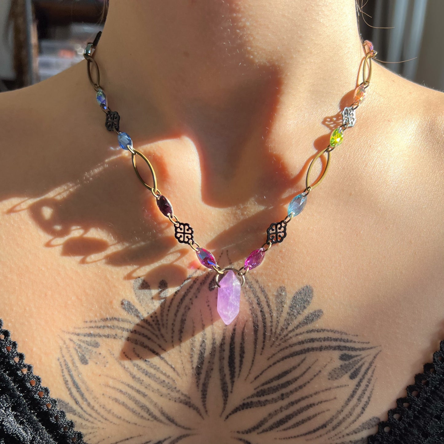 Rainforest Amethyst Necklace (one of a kind)