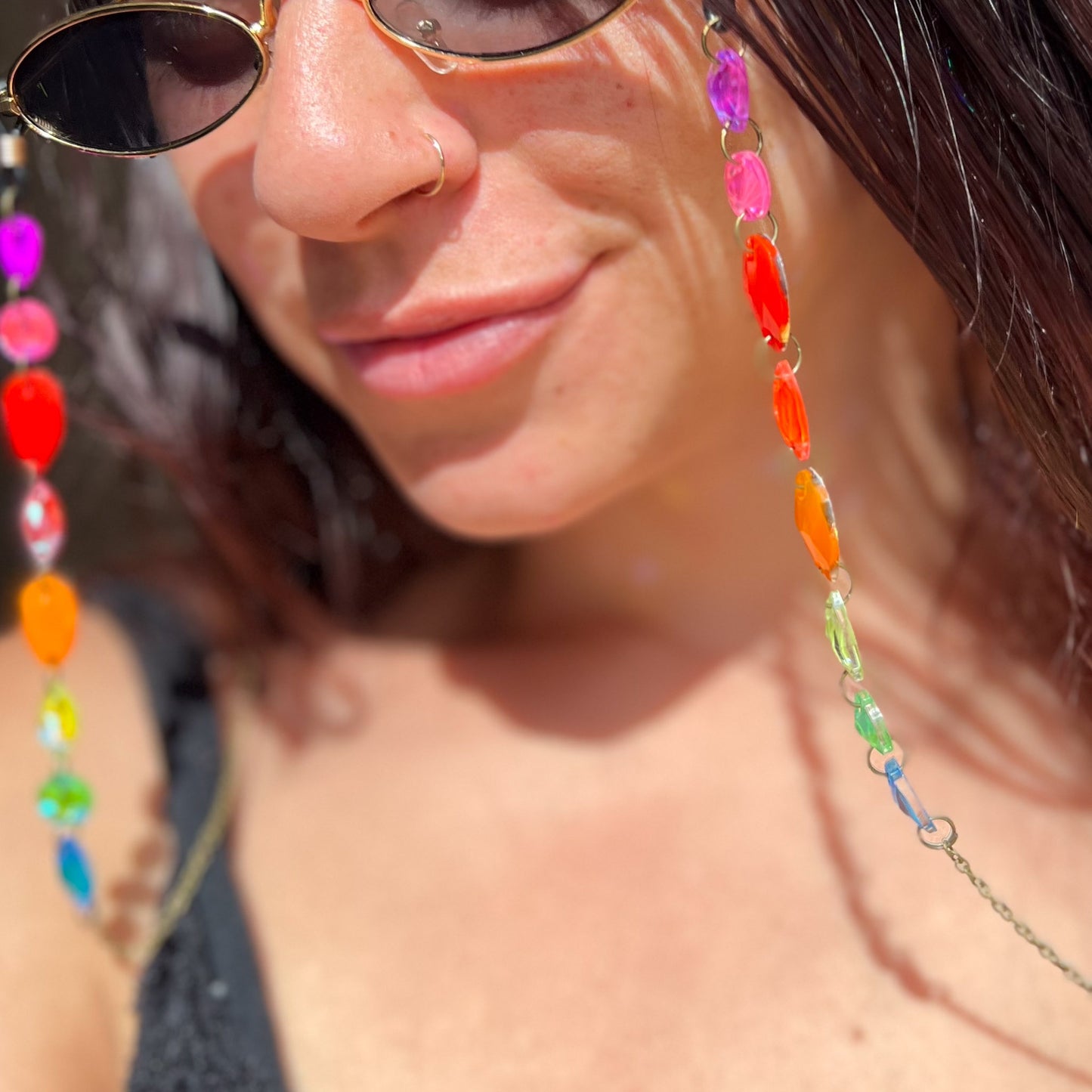 Ready to Ship Neon UV Light Reactive Glasses Chains