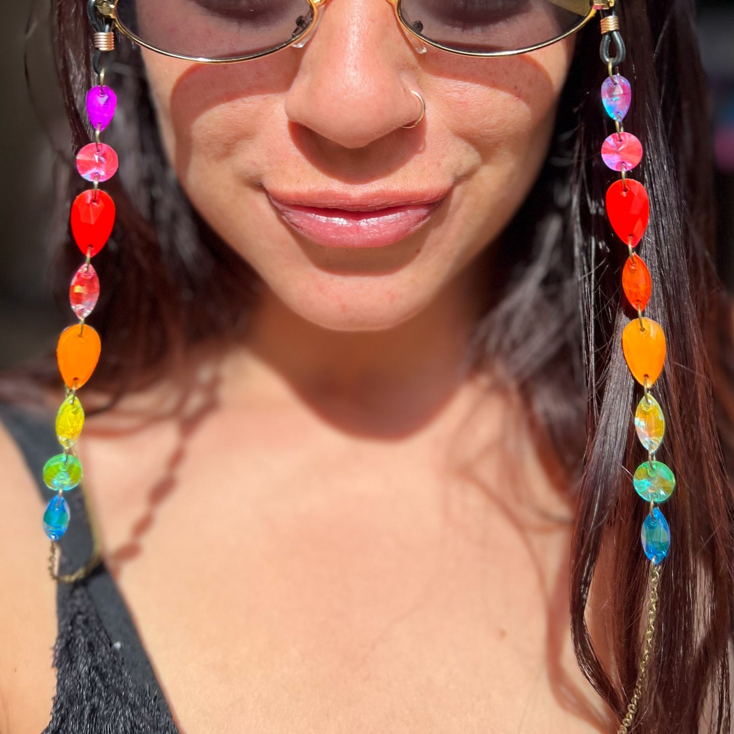 Ready to Ship Neon UV Light Reactive Glasses Chains