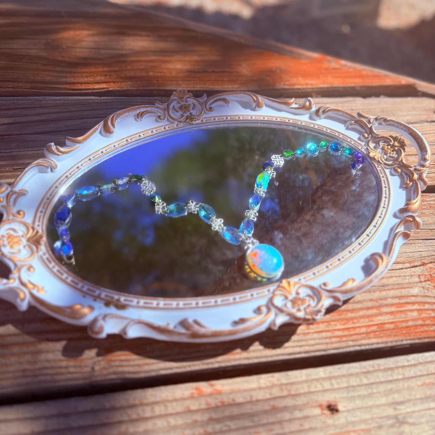 Opalite Tree of Life Locket - one of a kind