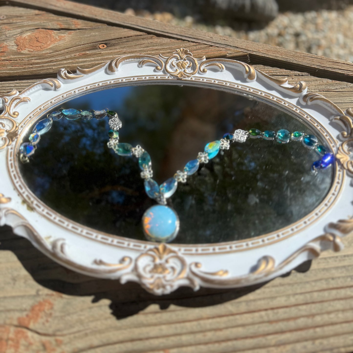 Opalite Tree of Life Locket - one of a kind