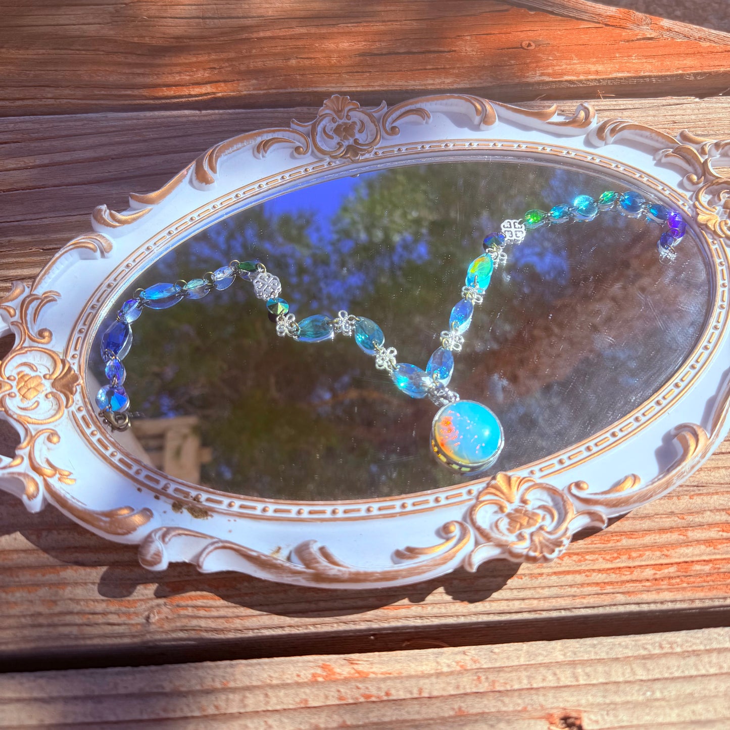 Opalite Tree of Life Locket - one of a kind