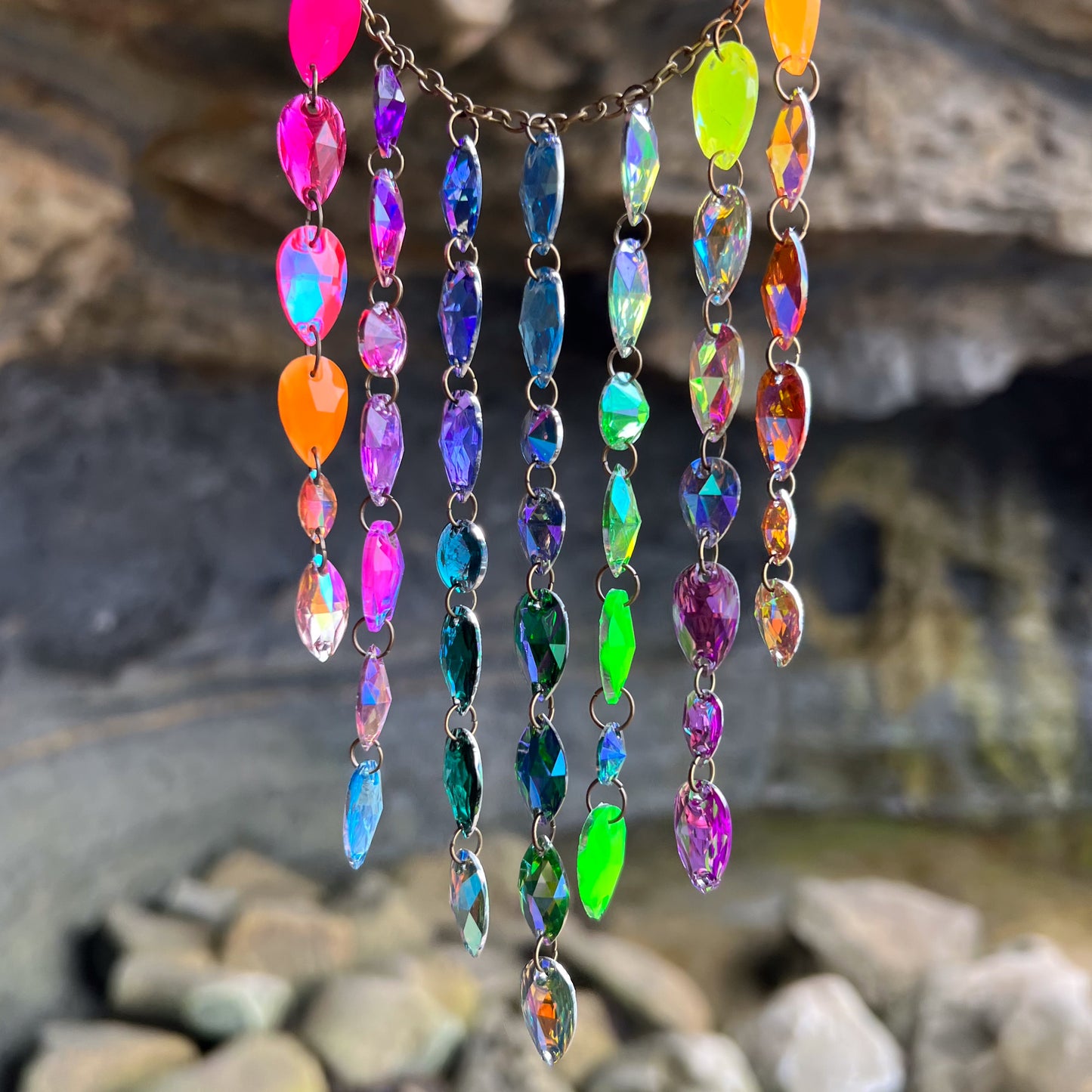 Chandelier Necklace in Neon Dreams