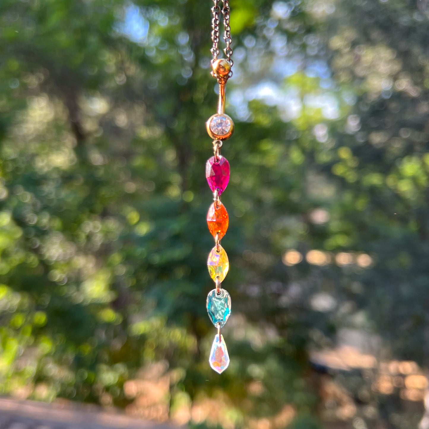 Rainbow Wave Belly Ring