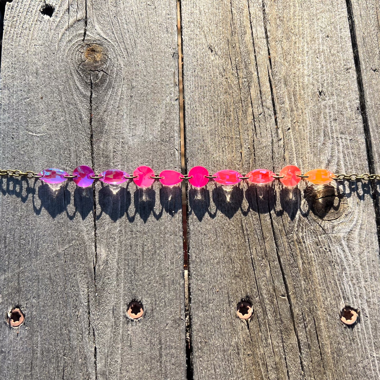 Choker Necklace in Purple Sunset