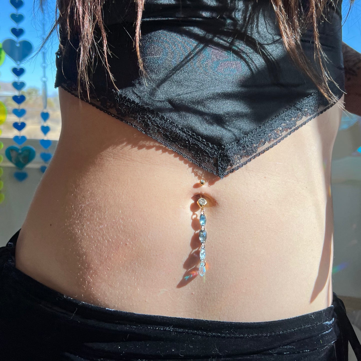 Smokey Dreamz Belly Ring in Gold Stainless Steel