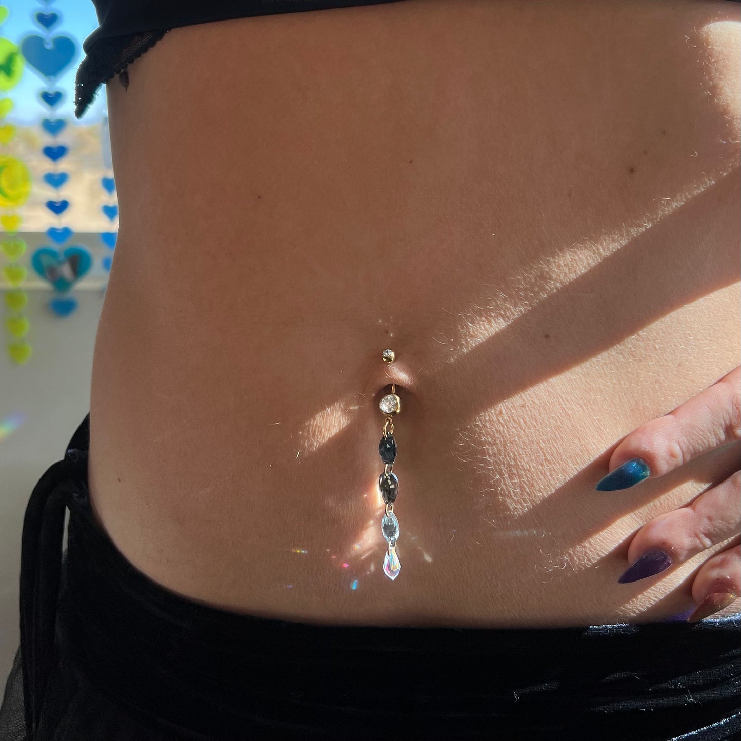 Smokey Dreamz Belly Ring in Gold Stainless Steel