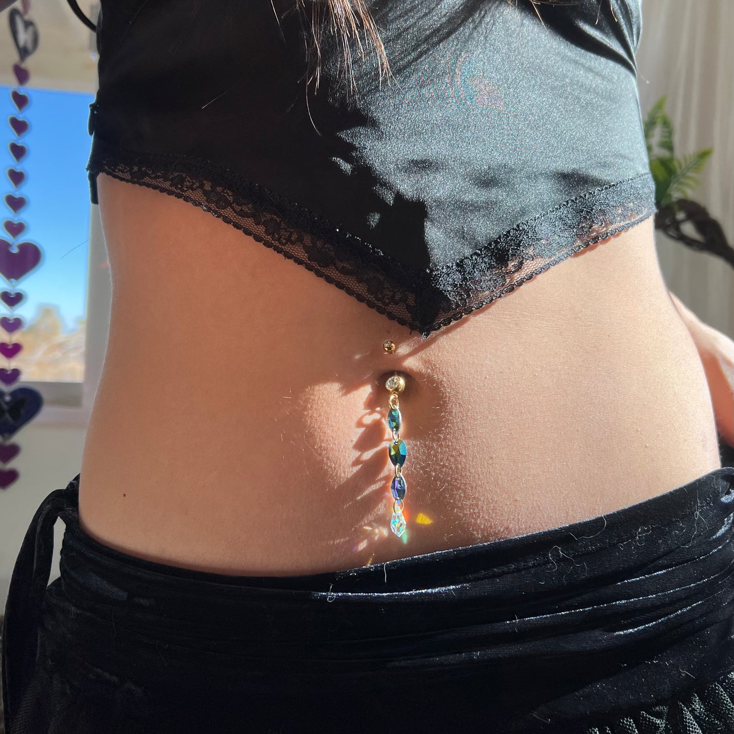 Galaxies Belly Ring in Gold Stainless Steel