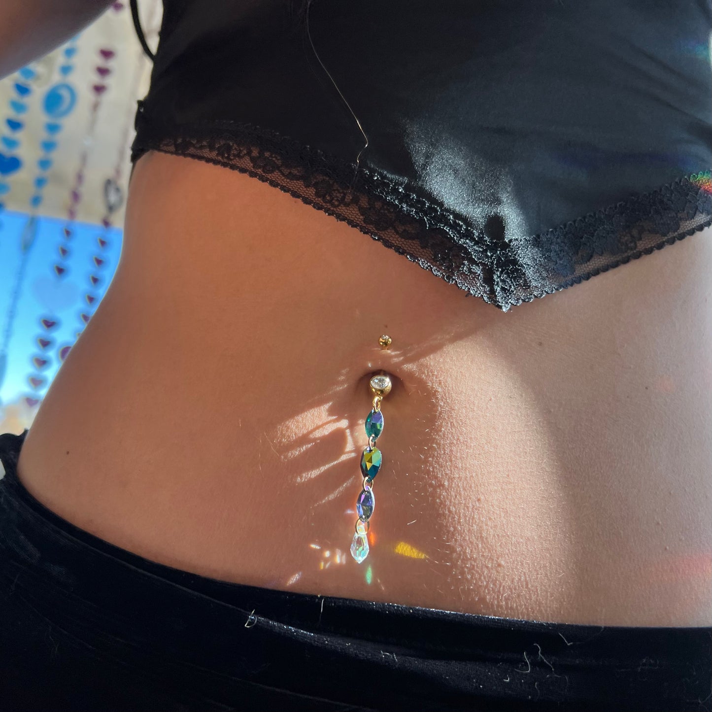 Galaxies Belly Ring in Gold Stainless Steel