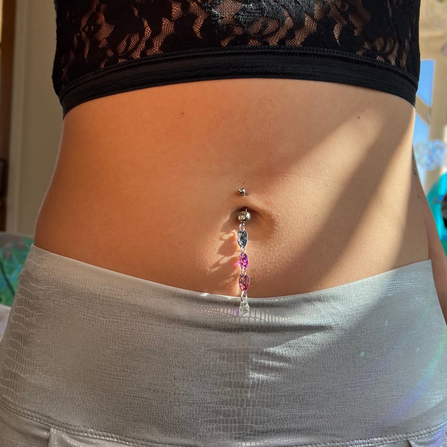 Starveil Belly Ring in Silver Stainless Steel