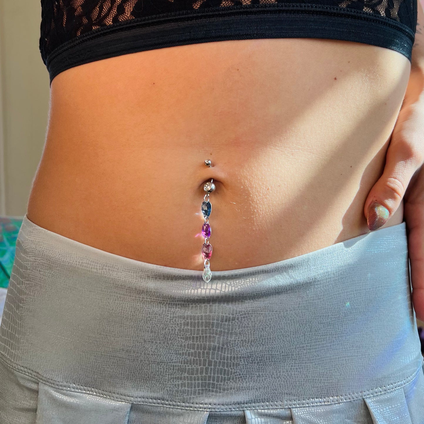 Starveil Belly Ring in Silver Stainless Steel