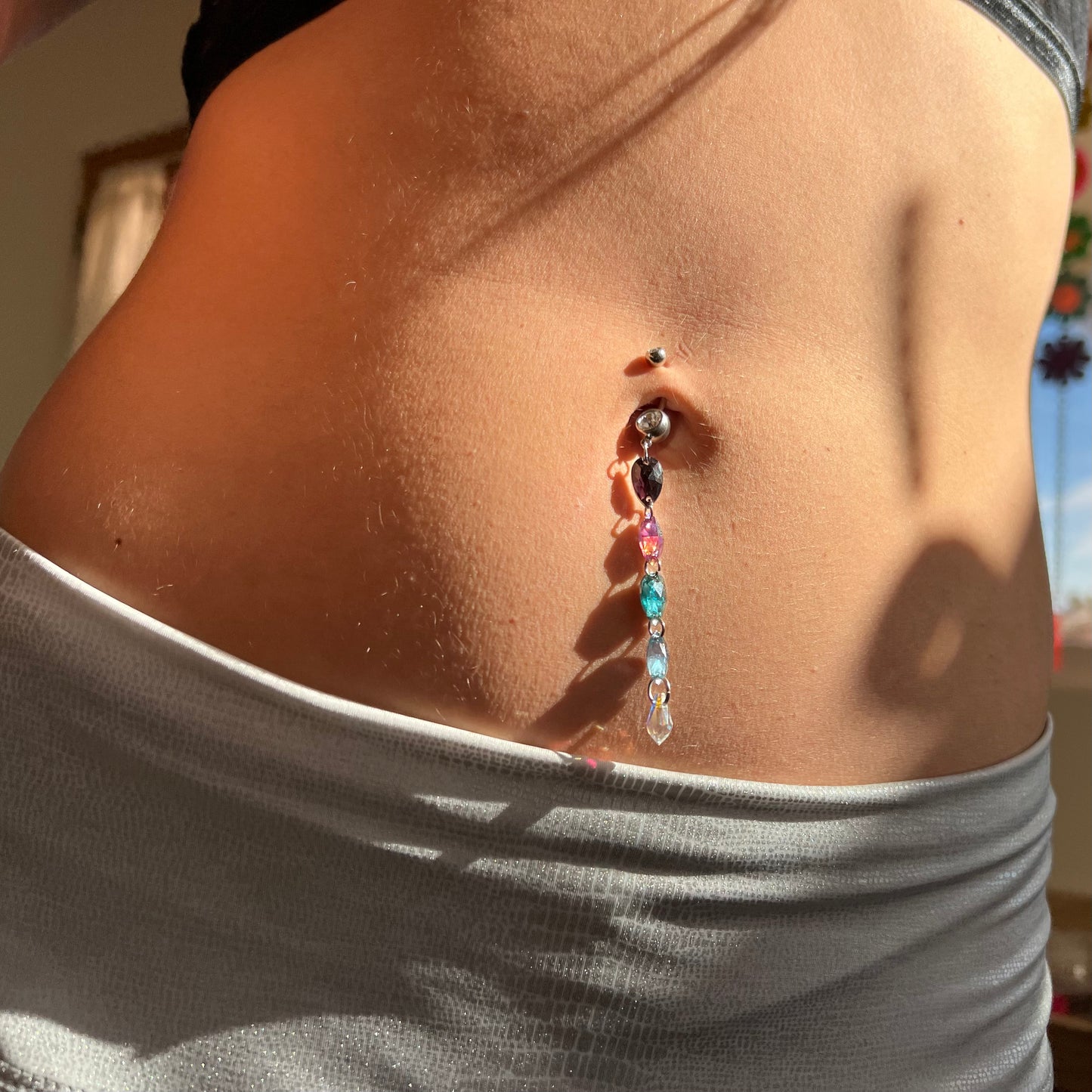 Spirit Blossom Belly Ring in Silver Stainless Steel