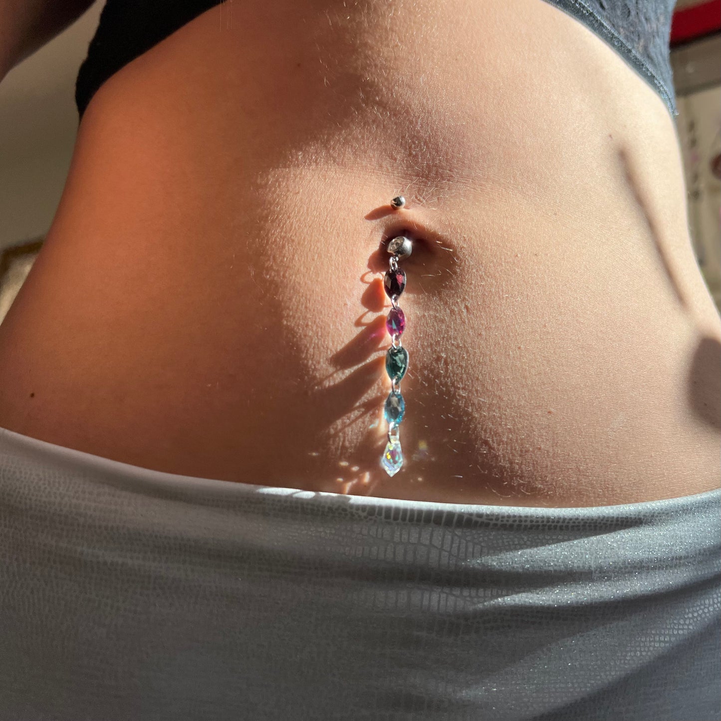 Spirit Blossom Belly Ring in Silver Stainless Steel