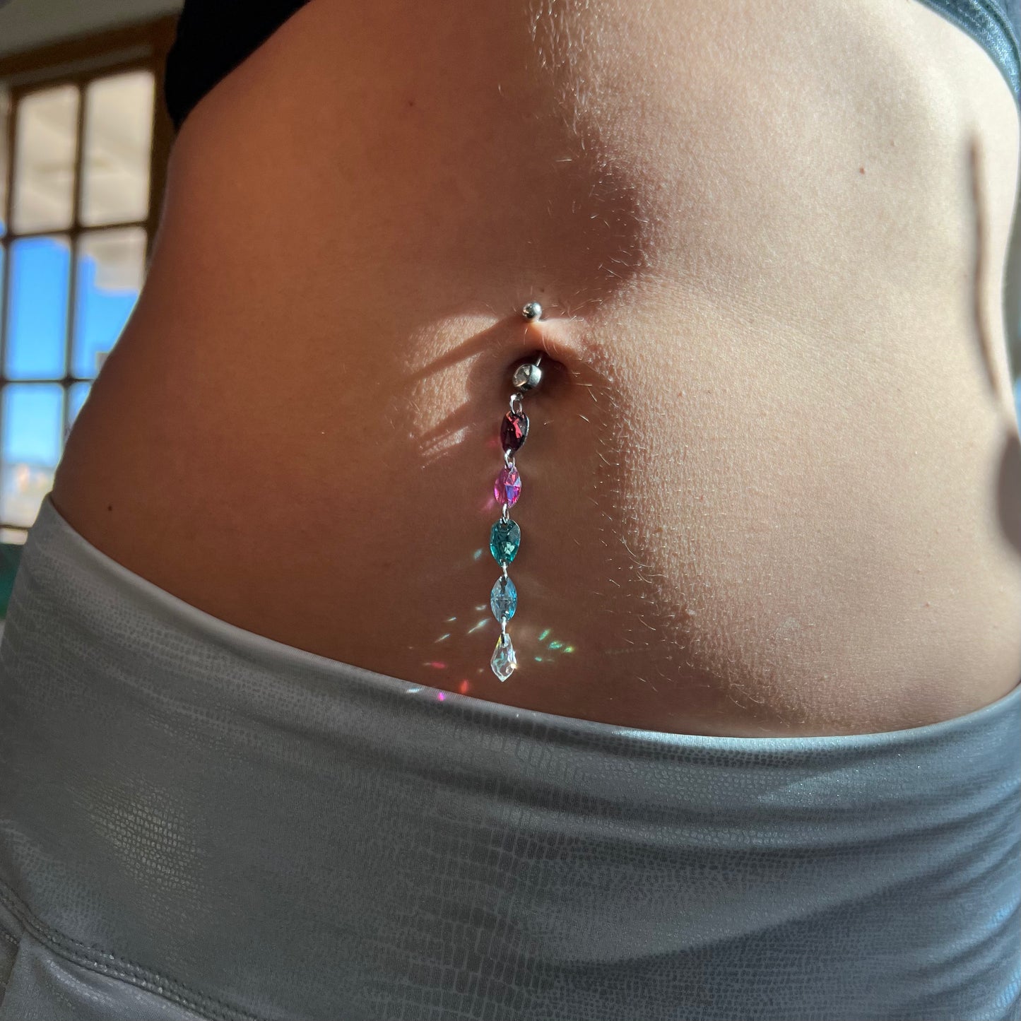 Spirit Blossom Belly Ring in Silver Stainless Steel