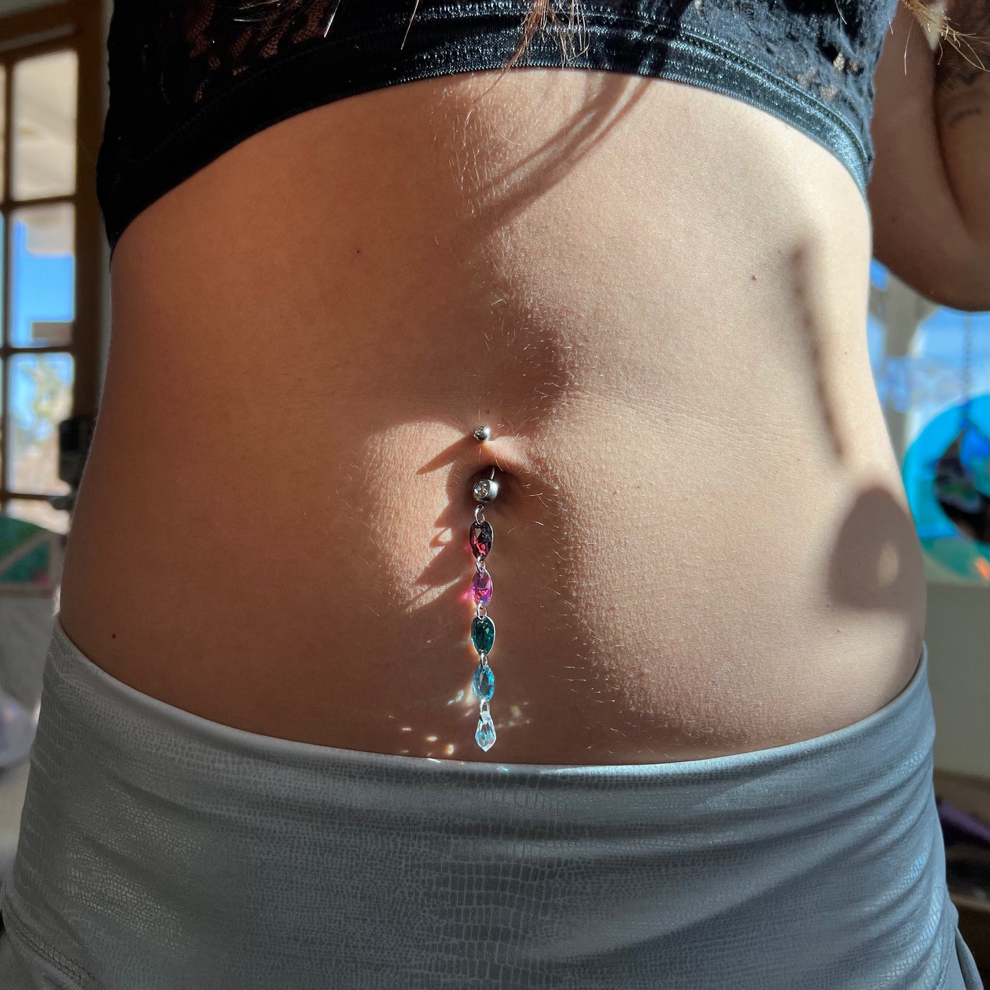 Spirit Blossom Belly Ring in Silver Stainless Steel