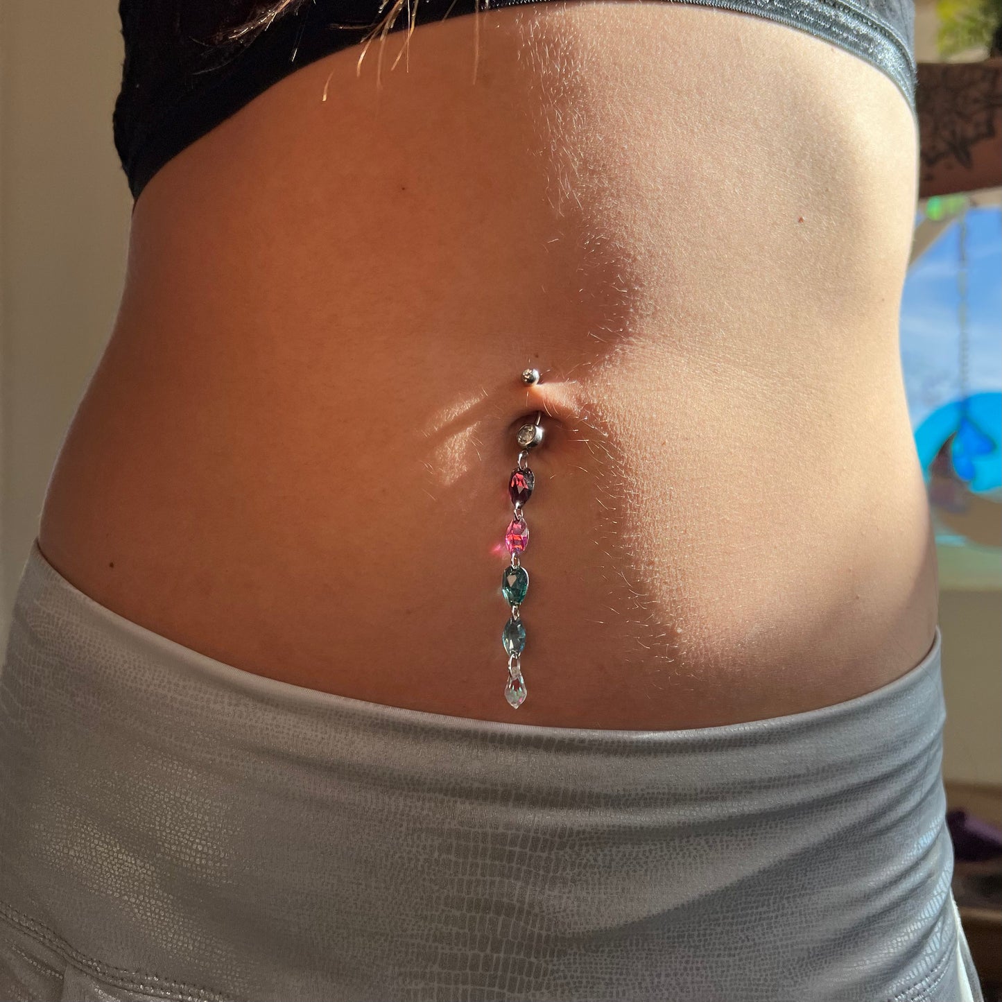 Spirit Blossom Belly Ring in Silver Stainless Steel