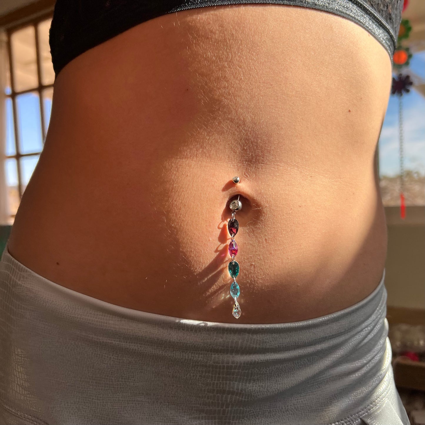 Spirit Blossom Belly Ring in Silver Stainless Steel