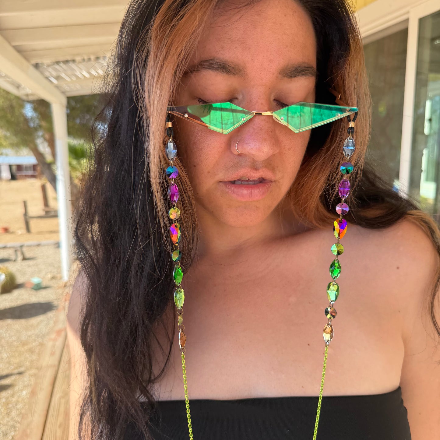 Moss & Metal Sunglass Chains (with glasses)