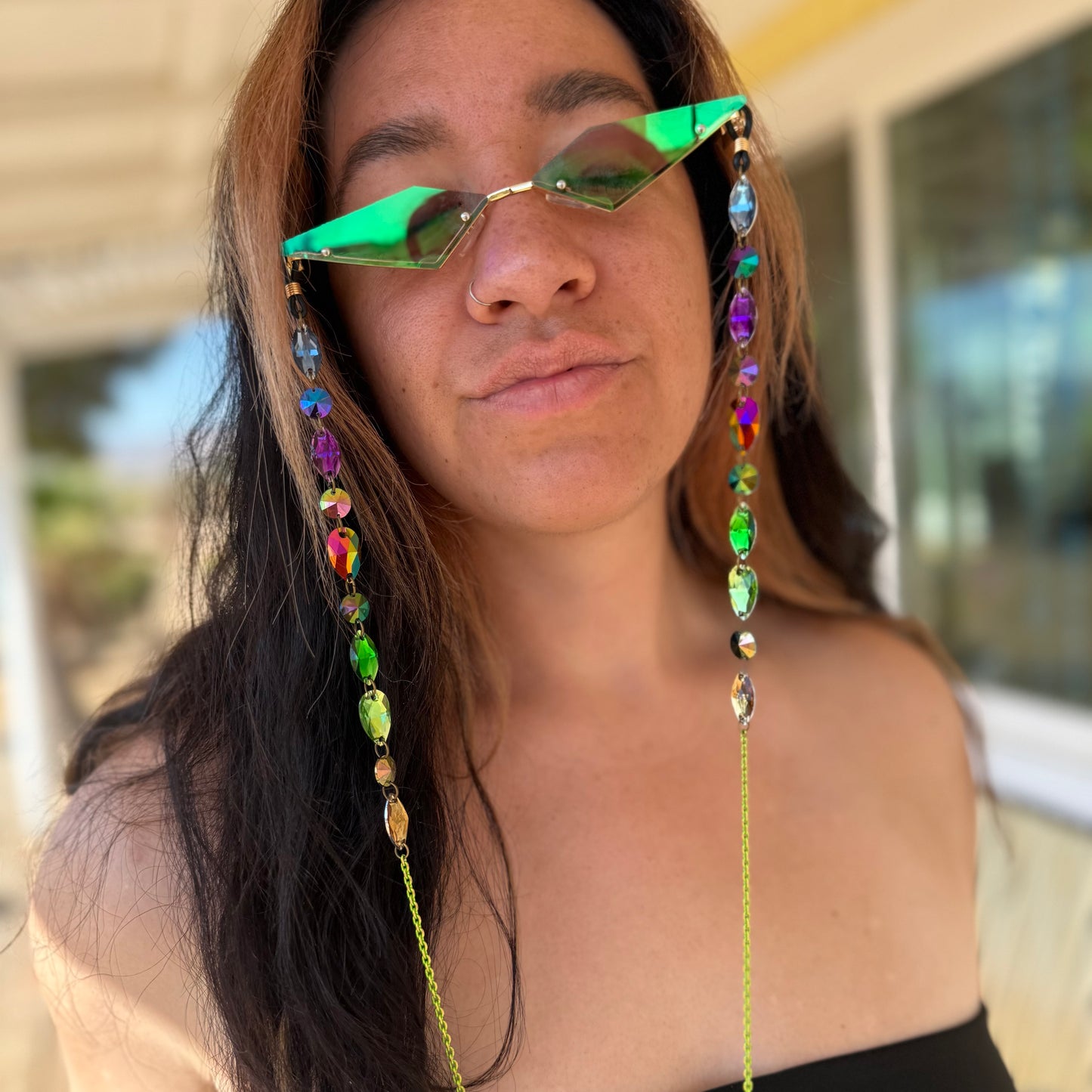 Moss & Metal Sunglass Chains (with glasses)