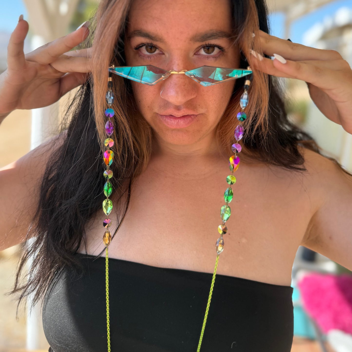 Moss & Metal Sunglass Chains (with glasses)