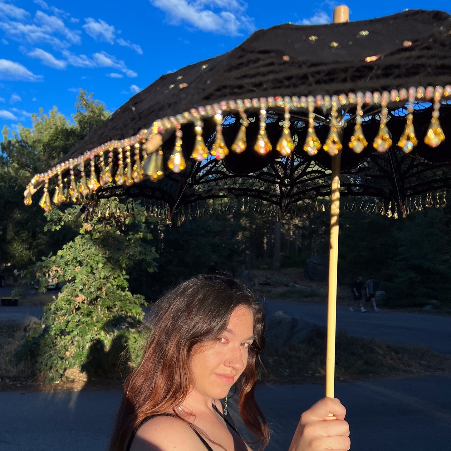 Golden Crystal Parasol