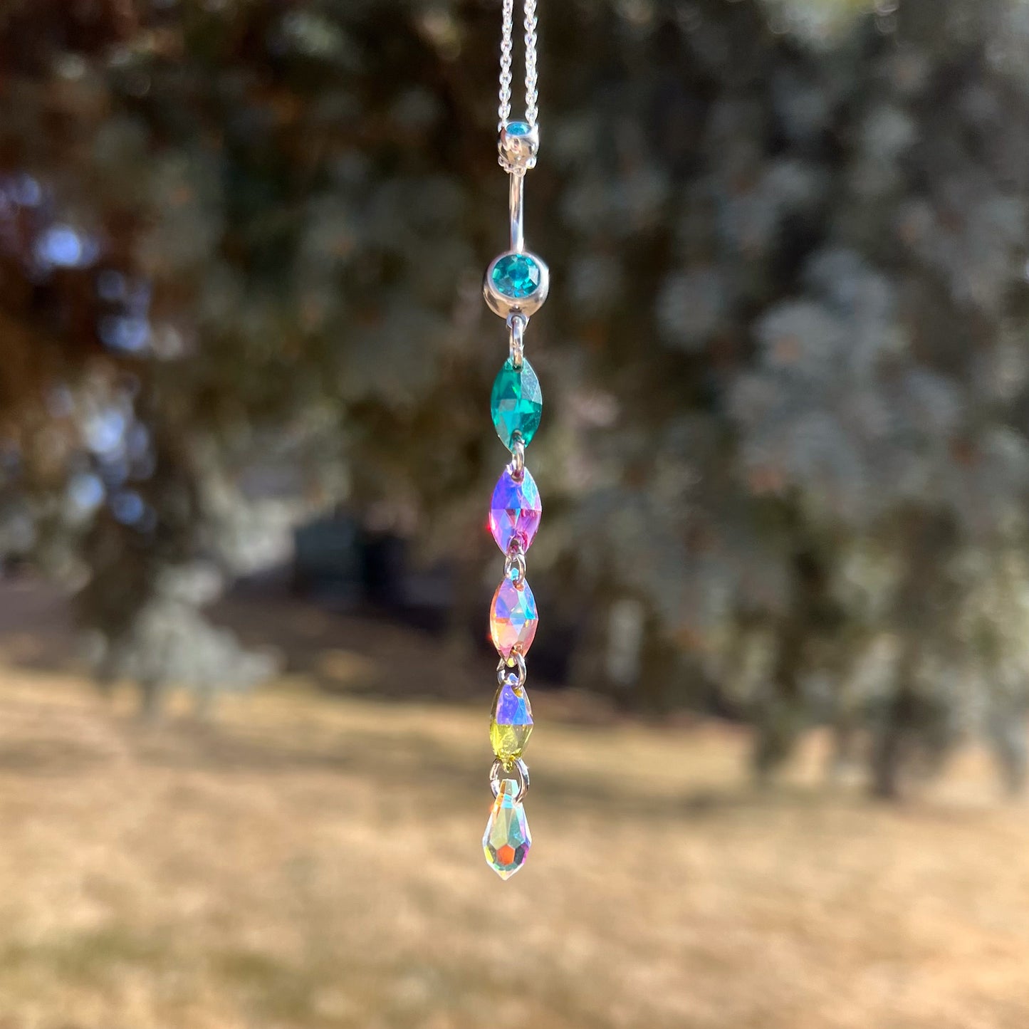 Electric Ocean Belly Ring
