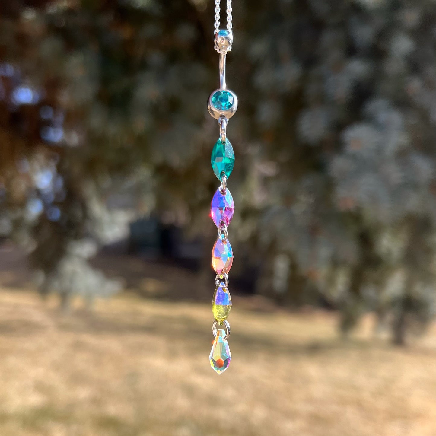 Electric Ocean Belly Ring