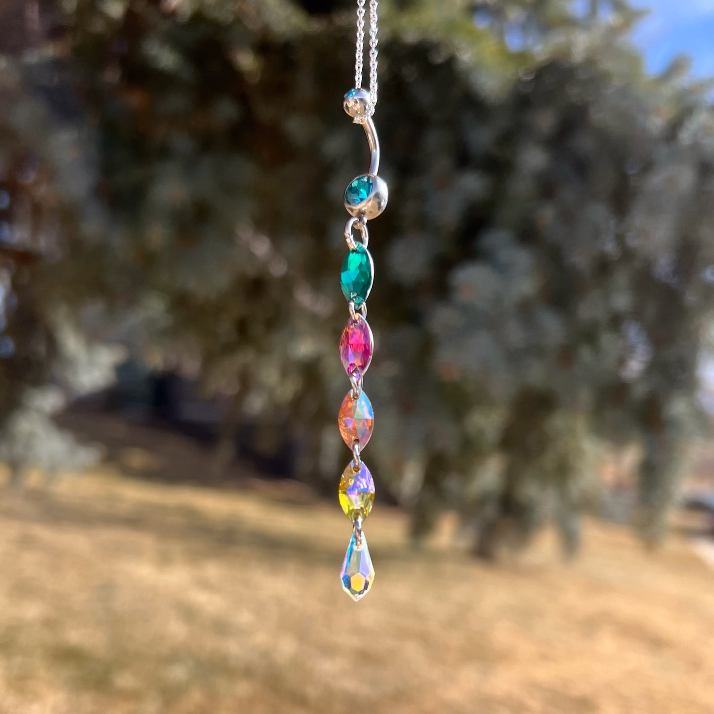 Electric Ocean Belly Ring