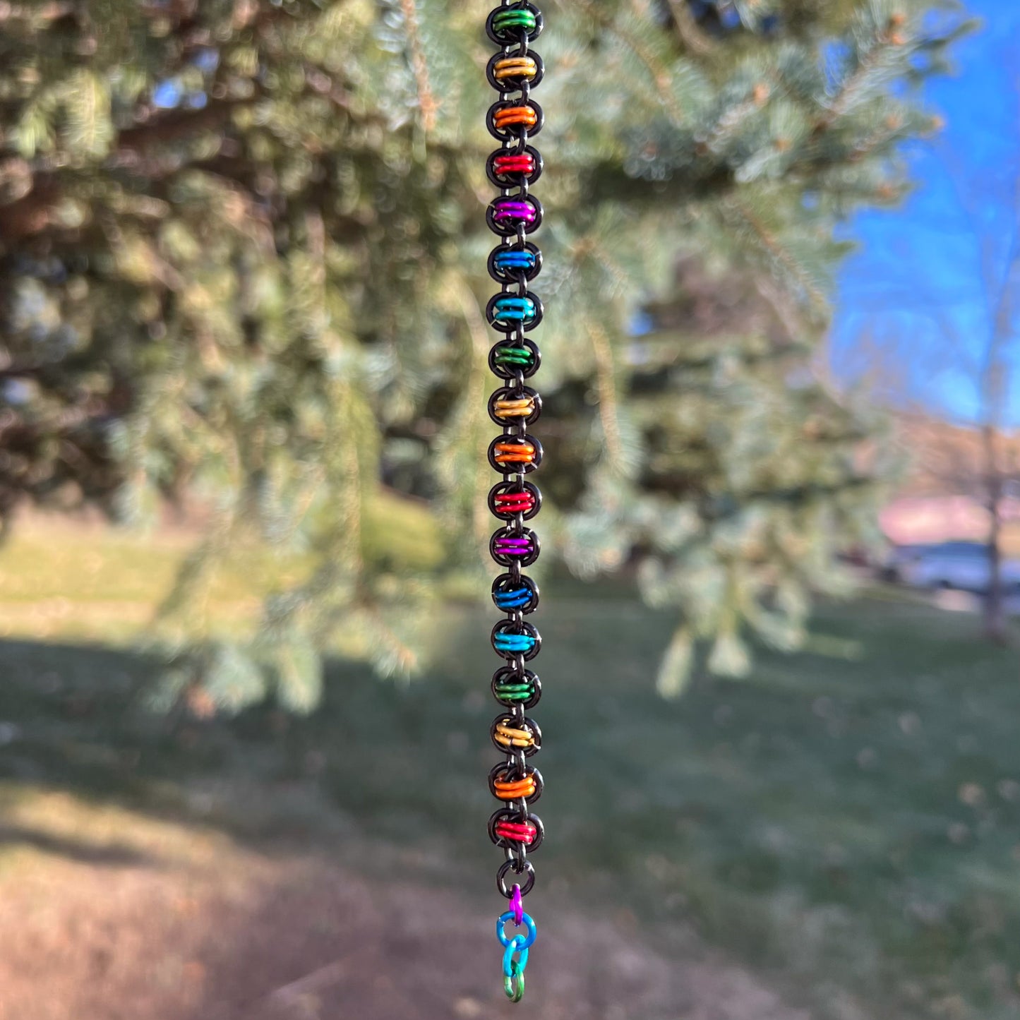 Vibrant Spectrum Thick Chain & Bracelet Set