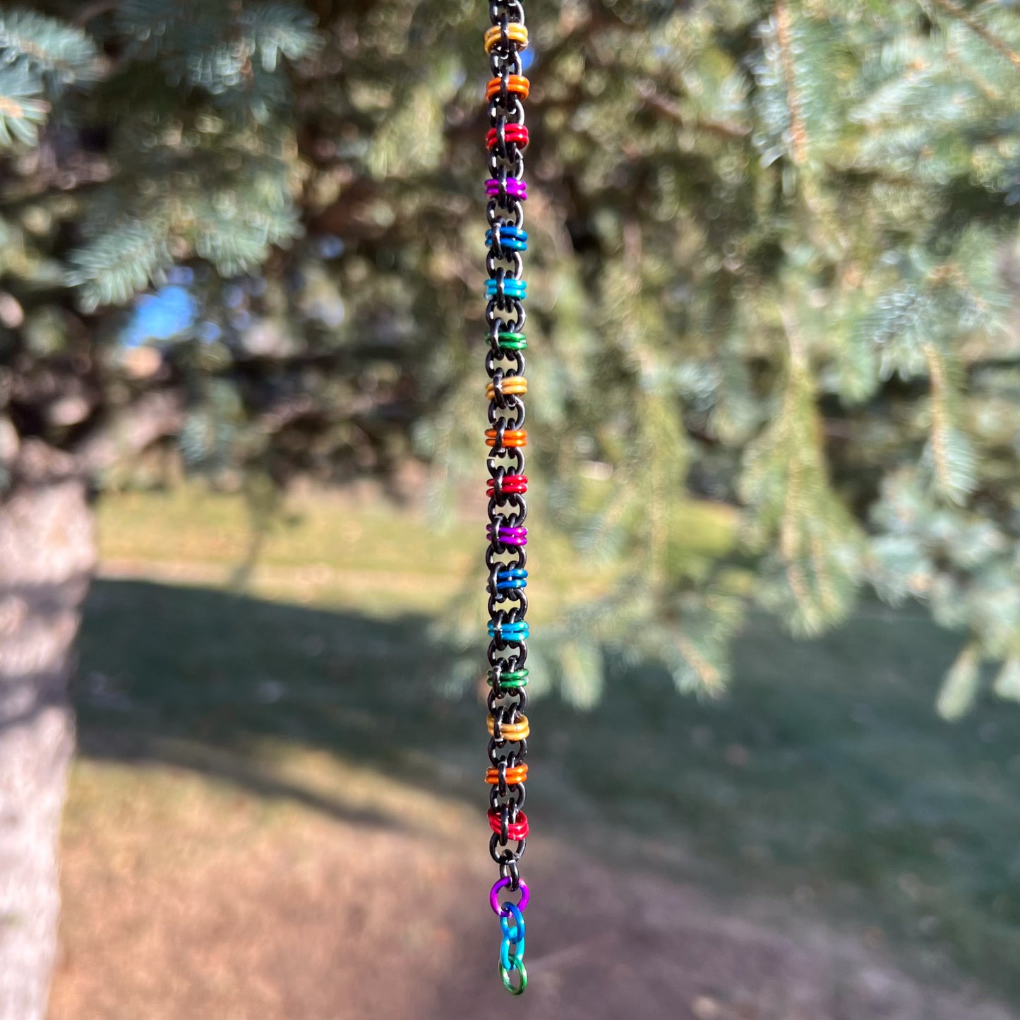 Vibrant Spectrum Thick Chain & Bracelet Set
