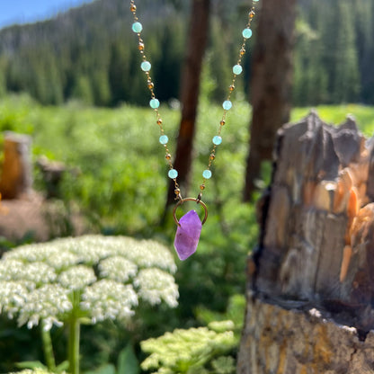 Amazonite Amethyst Necklace