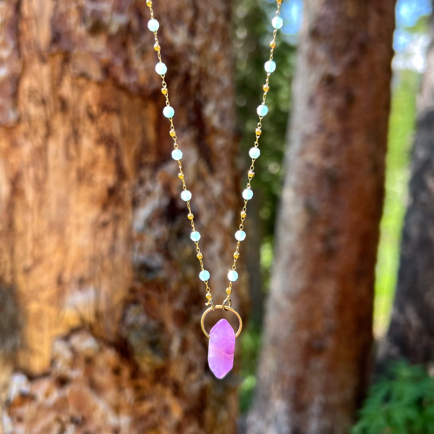 Amazonite Amethyst Necklace