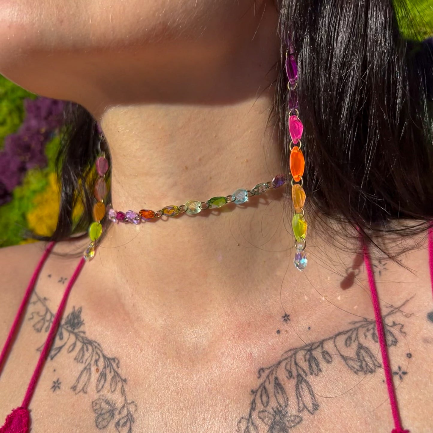 Pastel Rainbow Choker