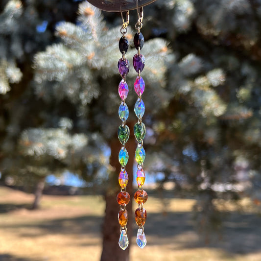 Trippy Trails Earrings (one of a kind)