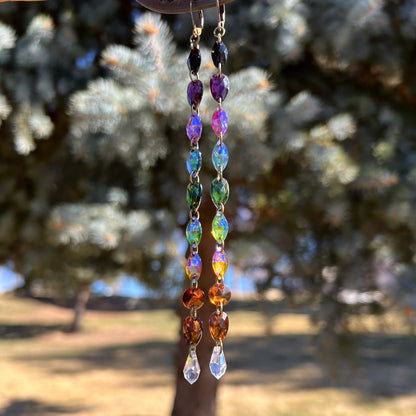 Trippy Trails Earrings (one of a kind)