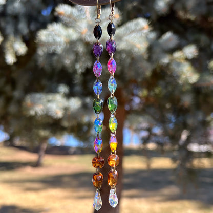 Trippy Trails Earrings (one of a kind)