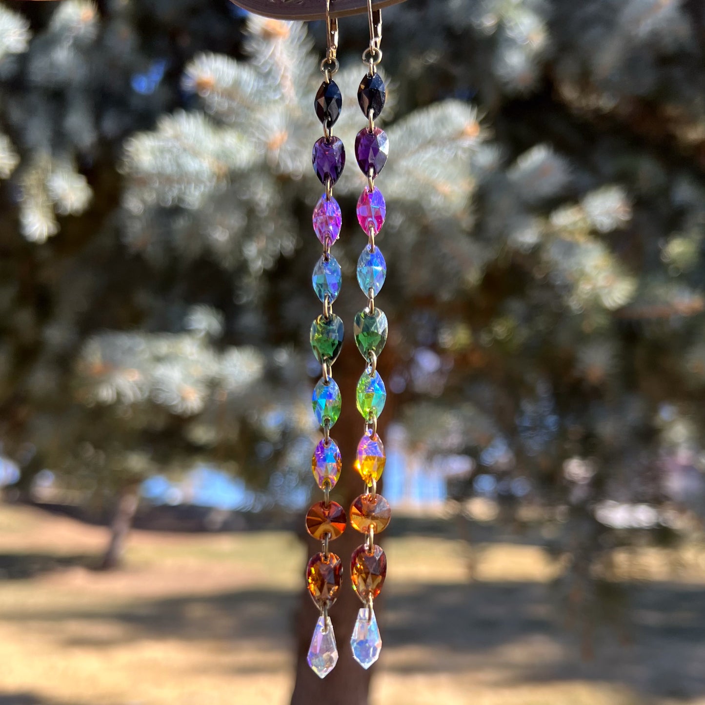 Trippy Trails Earrings (one of a kind)