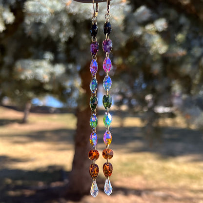 Trippy Trails Earrings (one of a kind)