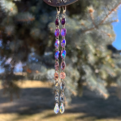 Purple Petals Earrings (one of a kind)