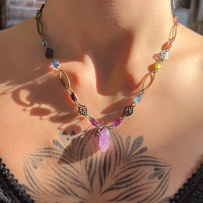 Rainforest Amethyst Necklace (one of a kind)