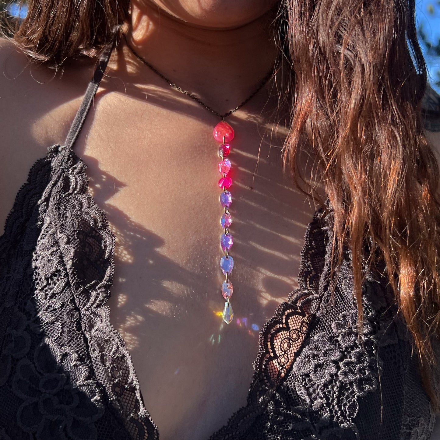 Pink Starburst Necklace