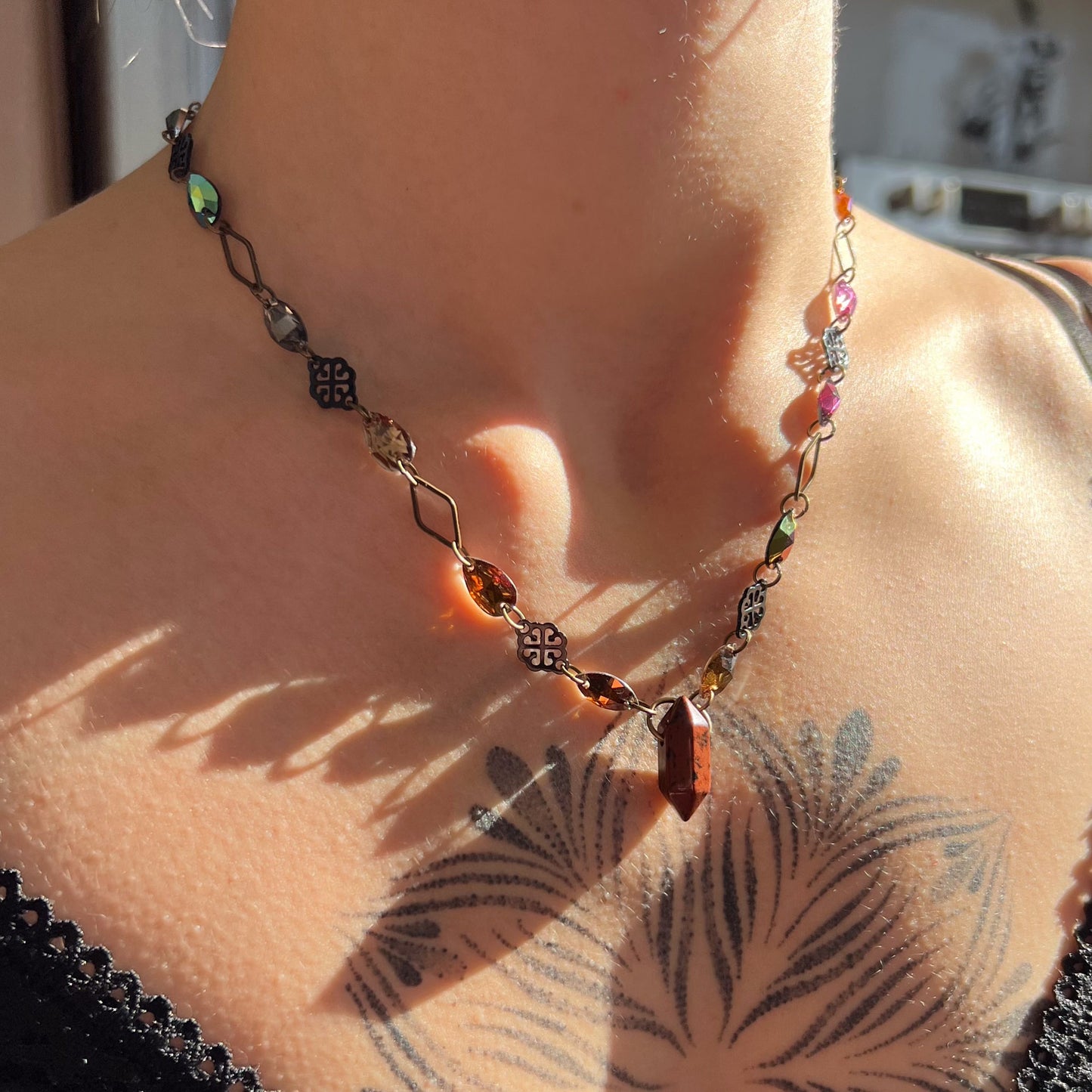 Fire & Rain Jasper Necklace (one of a kind)